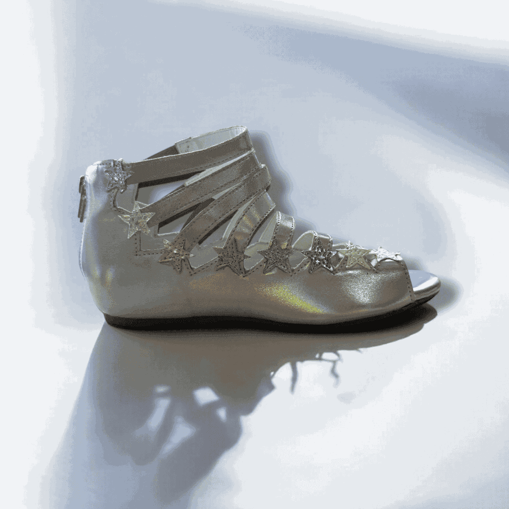 Sandália Estrelas Crista Glow Argento Infantil Gats