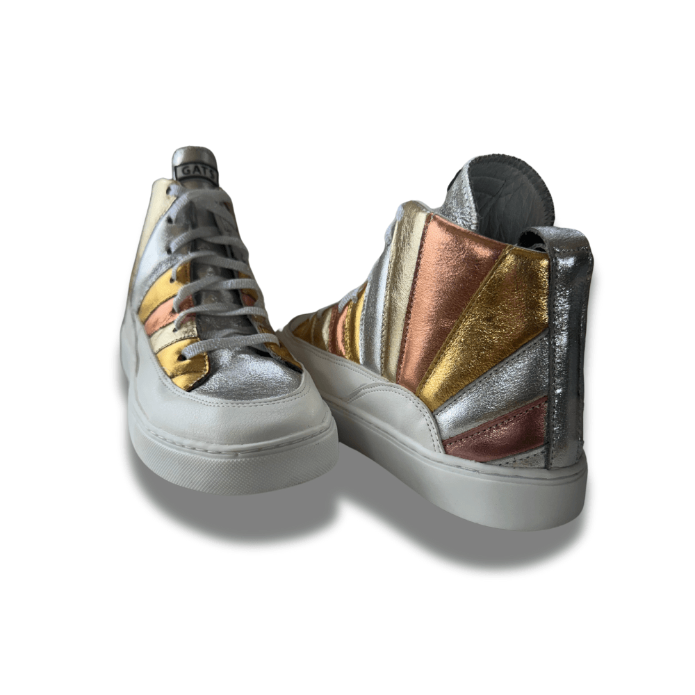 Tênis Cano Alto Cristal Prata Infantil Gats