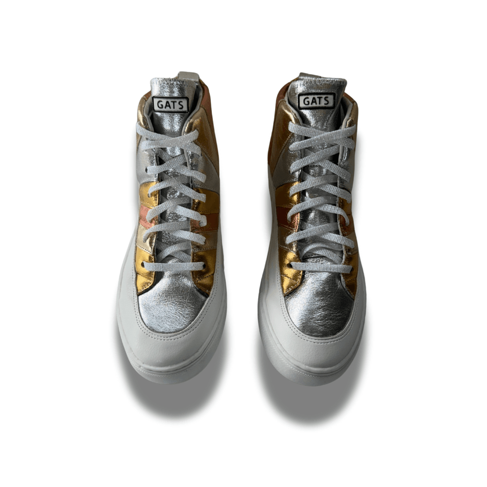 Tênis Cano Alto Cristal Prata Infantil Gats