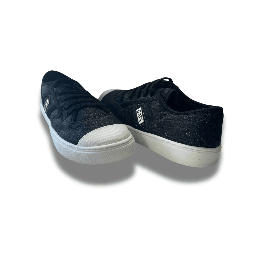 Tênis Cano Baixo Glitter Preto Infatil Gats