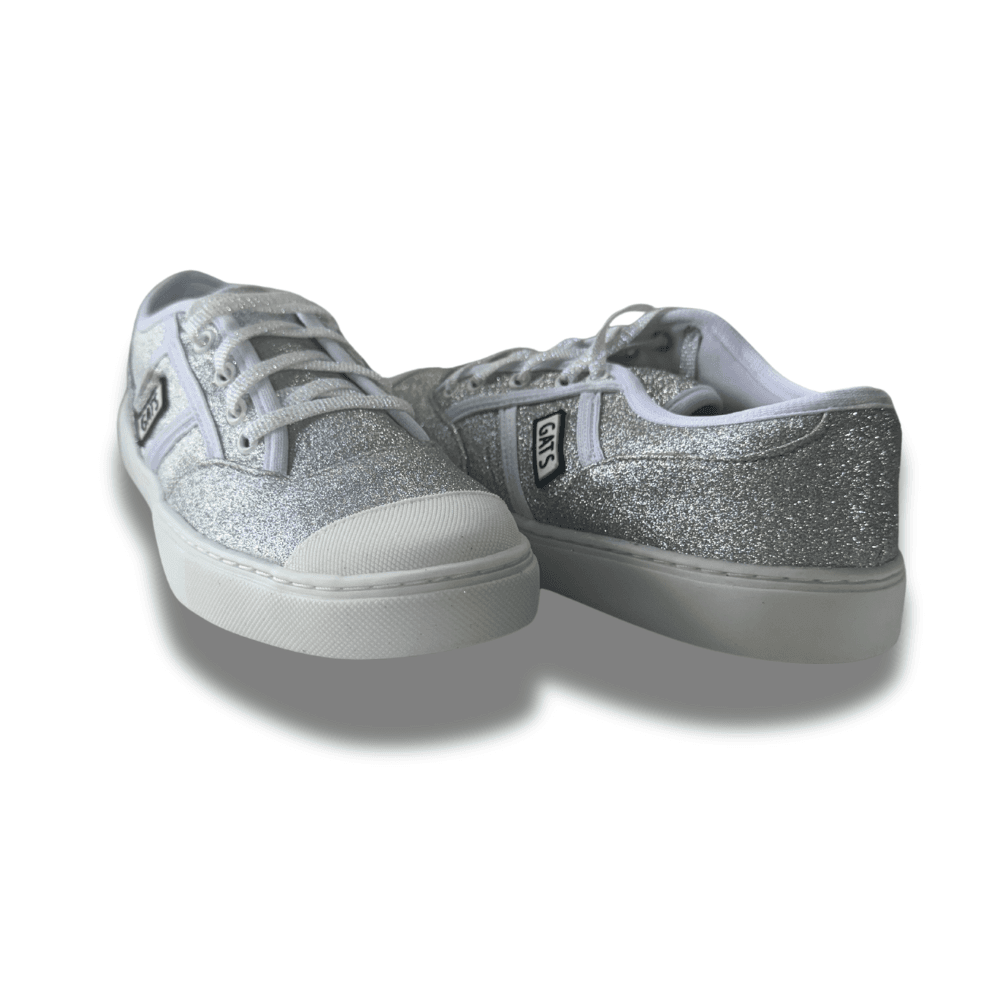 Tênis Cano Baixo Glitter Prata Infatil Gats