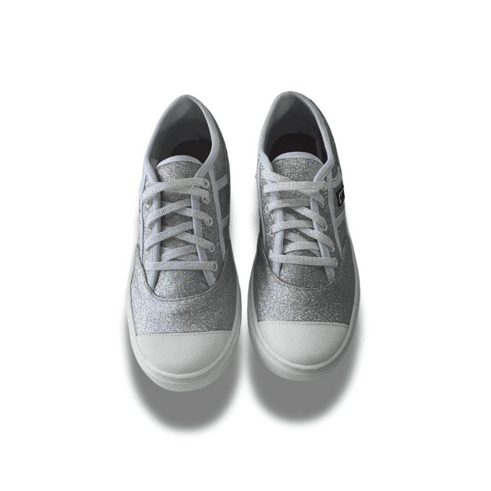 Tênis Cano Baixo Glitter Prata Infatil Gats