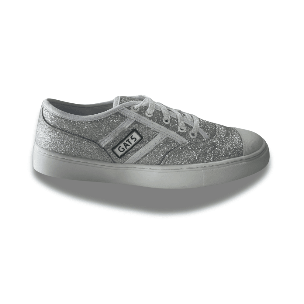 Tênis Cano Baixo Glitter Prata Infatil Gats