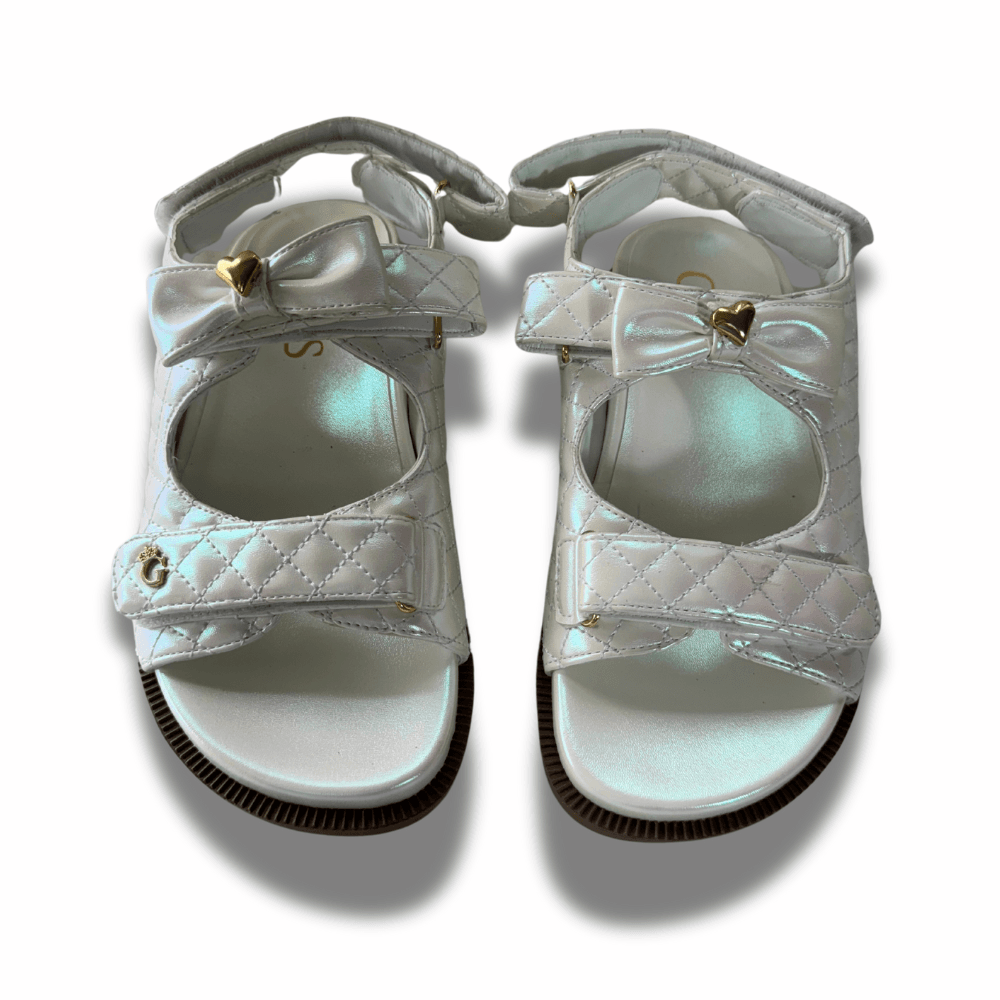 Sandália Papete Holográfico Branco Feminina Gats