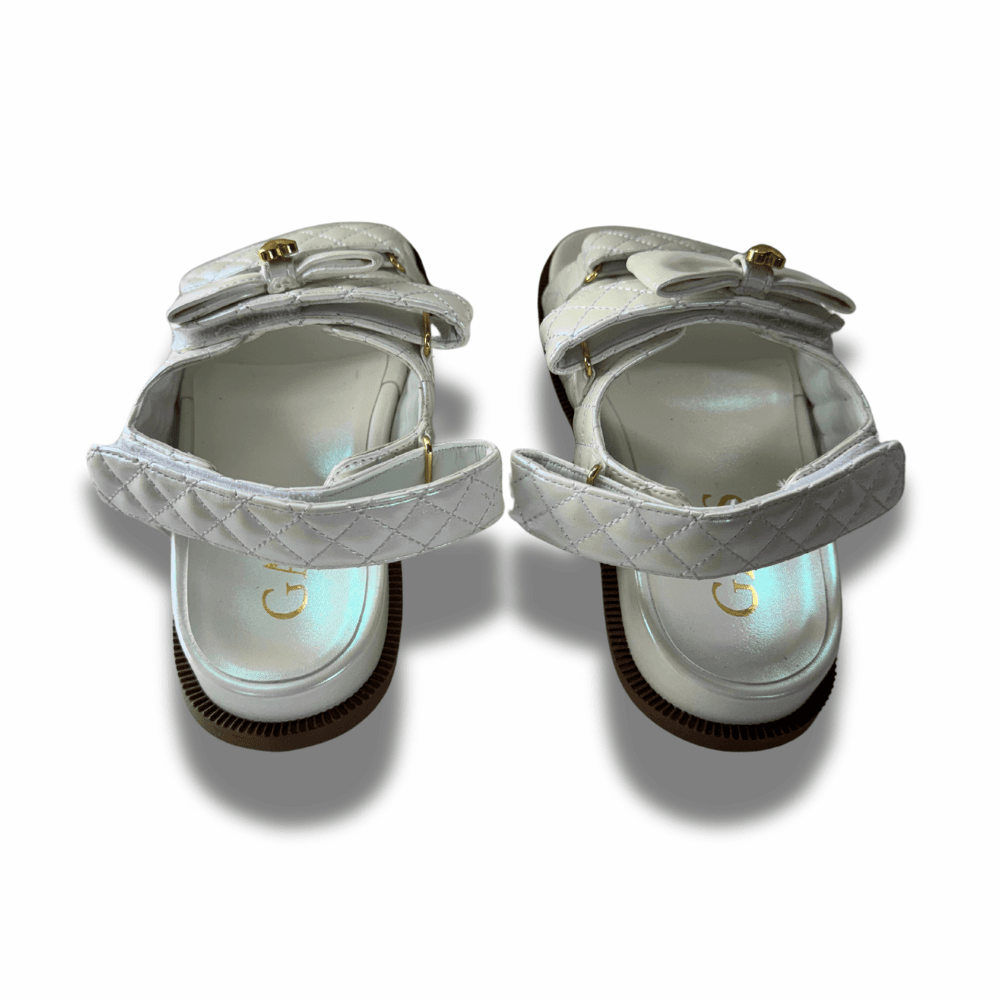 Sandália Papete Holográfico Branco Feminina Gats