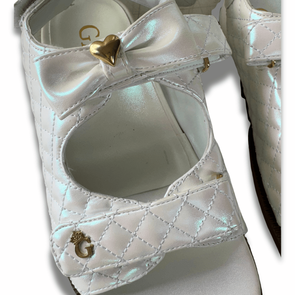 Sandália Papete Holográfico Branco Feminina Gats