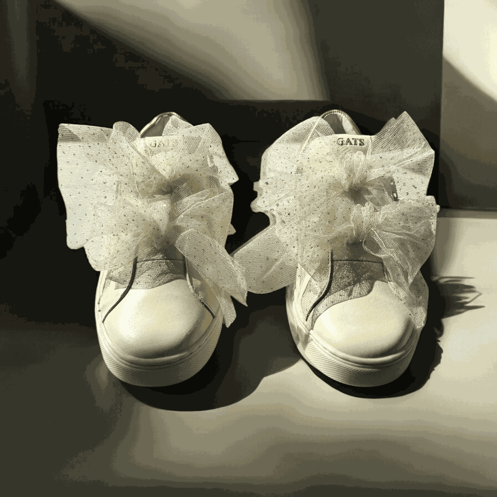 Tênis Zíper Laço Duplo Ivory Infantil Gats
