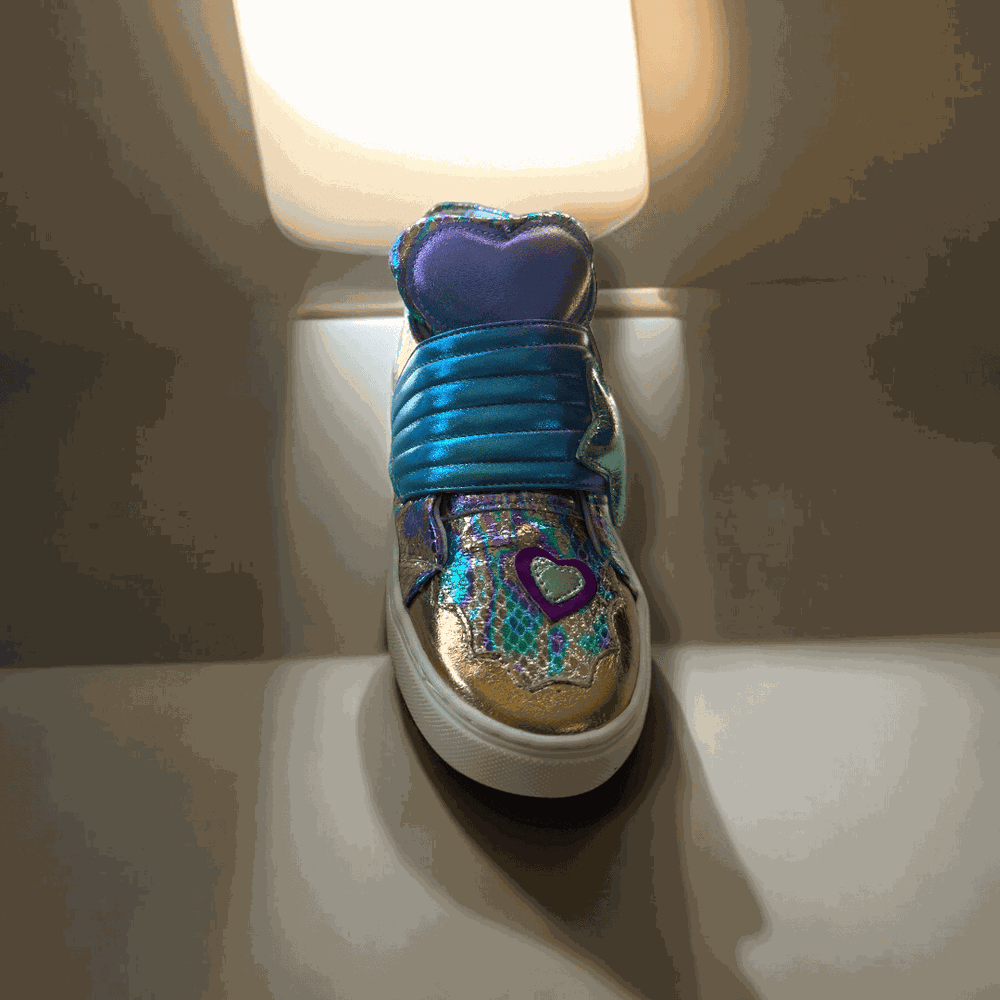 Tênis Cano Alto Estrela Aquarela Infantil Gats