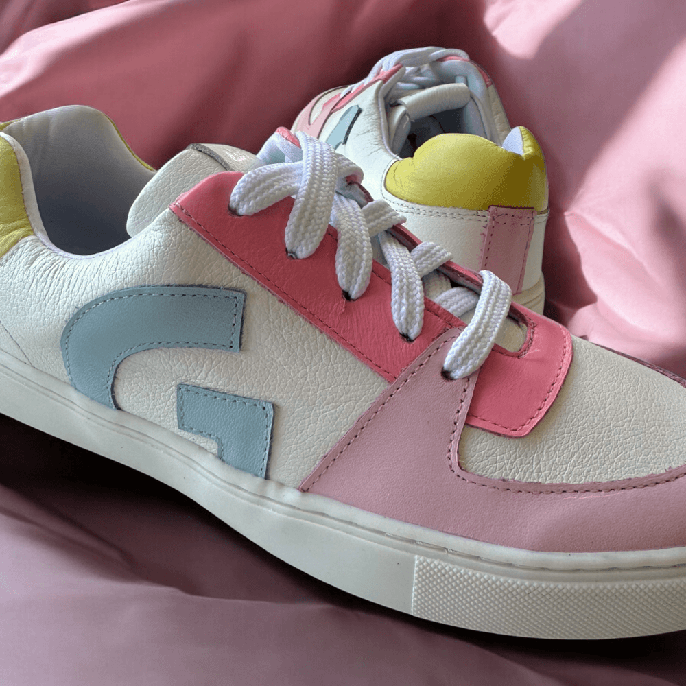Tênis Cano Baixo Baby Branco Rosa Infantil Gats