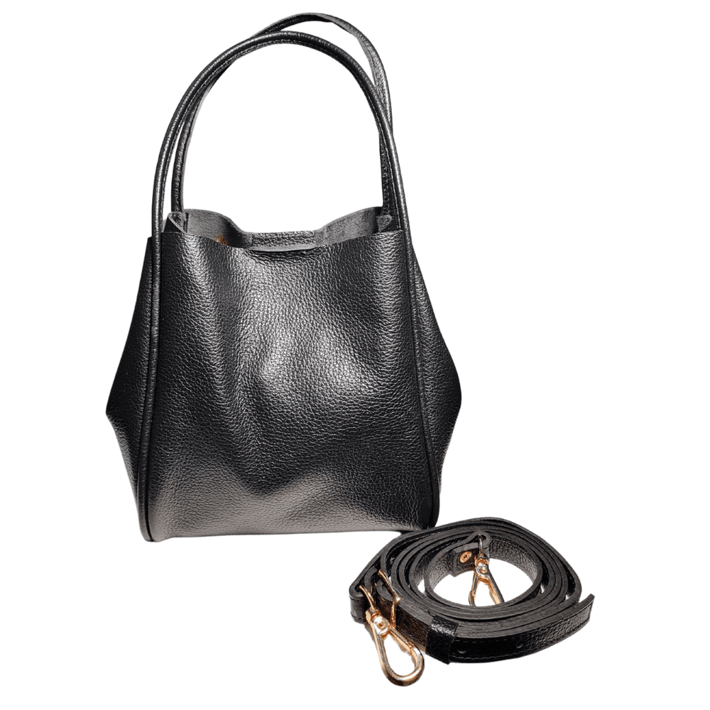 bolsa em couro preto