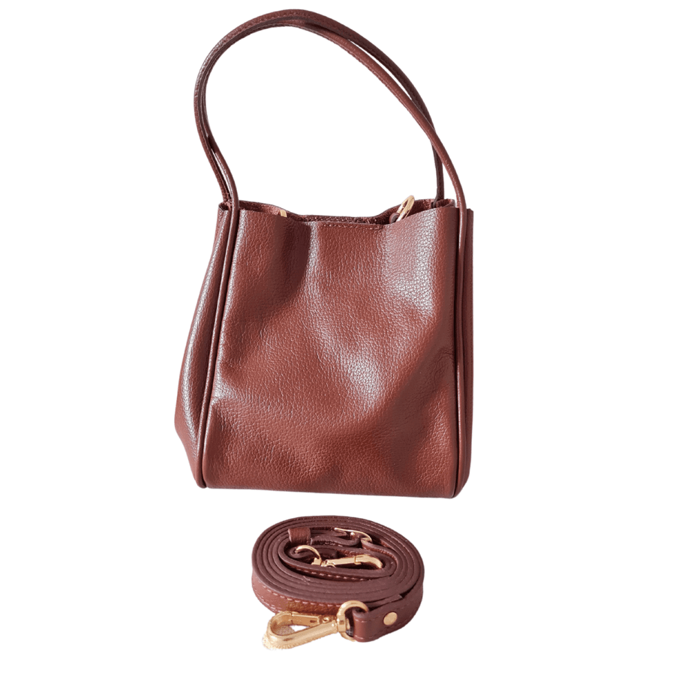 bolsa em couro marrom