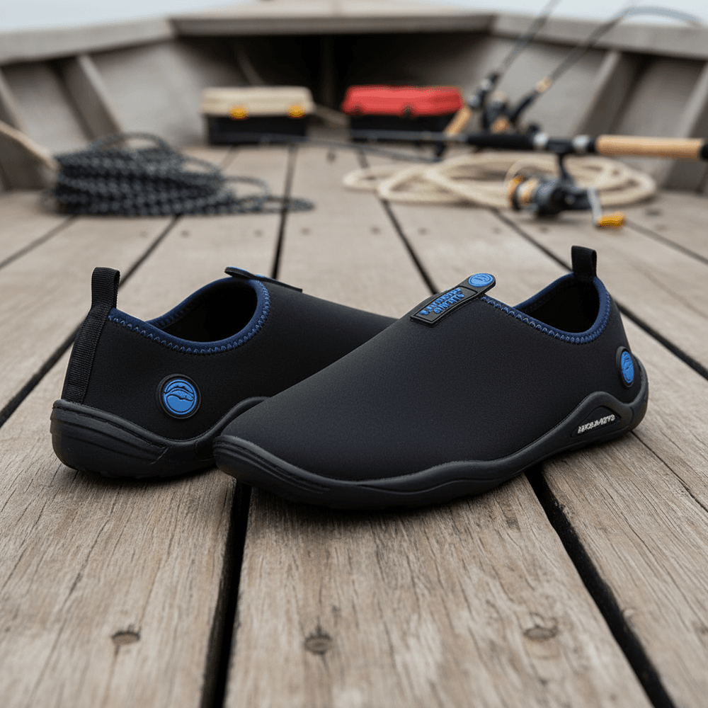 Sapatilha Pesca Nautica Aquática Neoprene Antiderrapante Leve Não Acumula Água - Preto