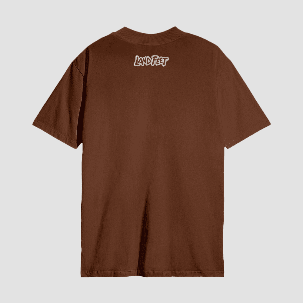 Camiseta Estampada Landfeet Tema Caramujo Fun Marrom