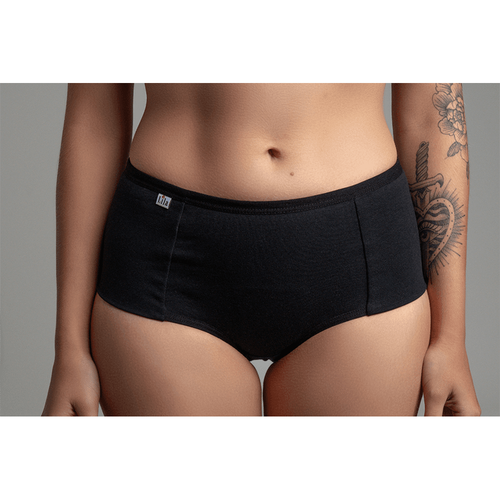 Tanga Cós Alto Algodão 0029 - PRETO - LILA LINGERIE
