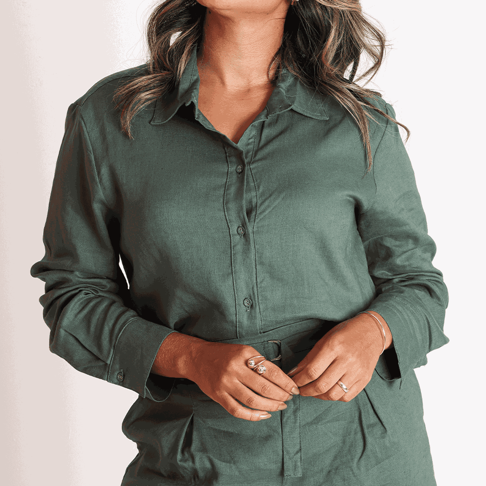 Camisa Linho Flávia Verde