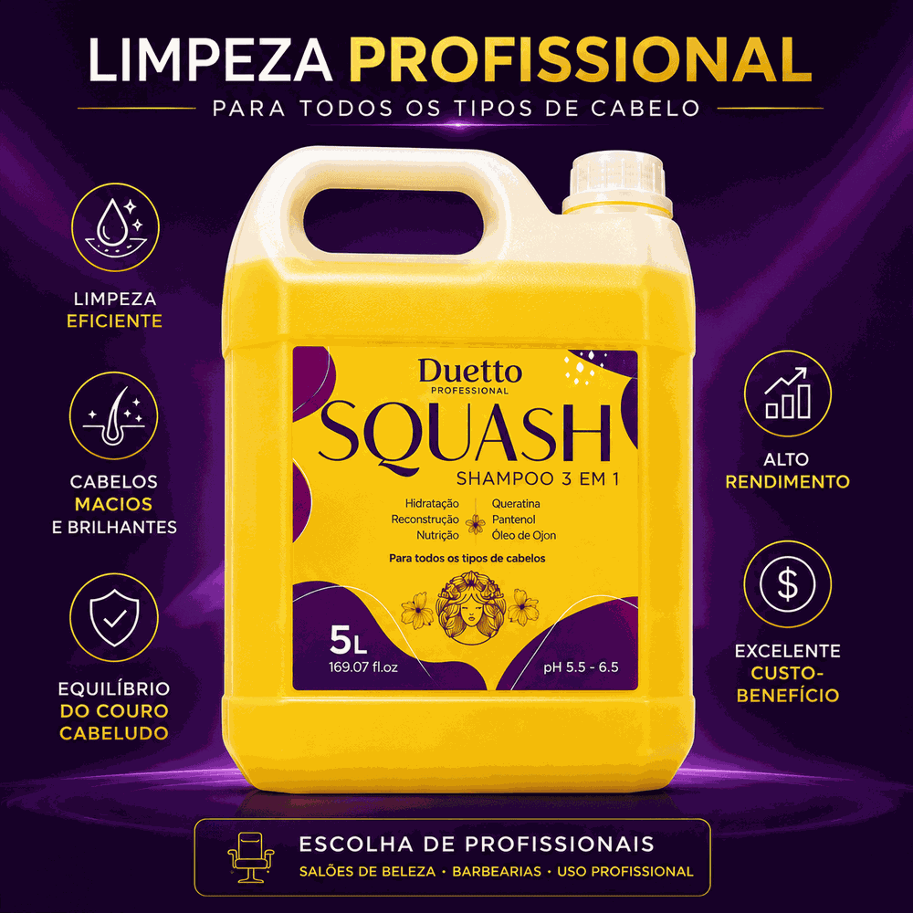 Shampoo Galão Squash Duetto Professional 5L
