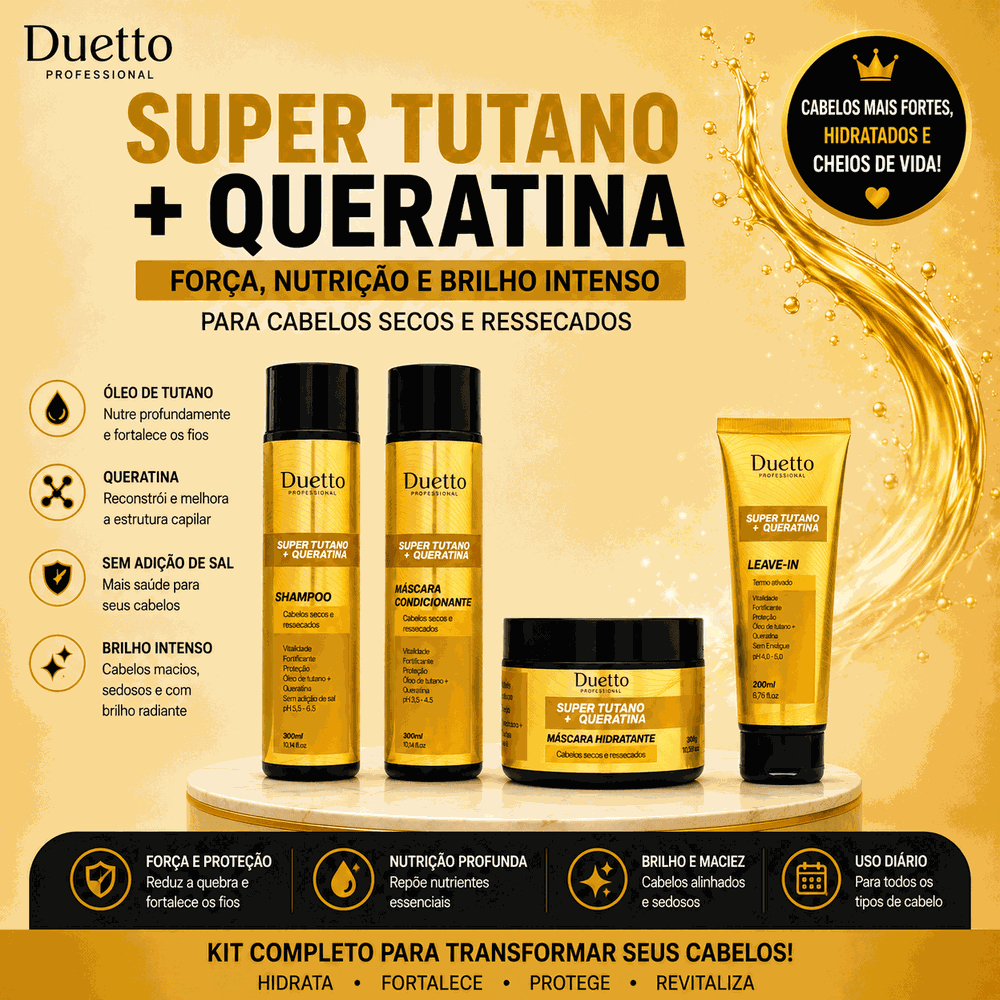 Kit Super Tutano + Queratina Duetto 280g