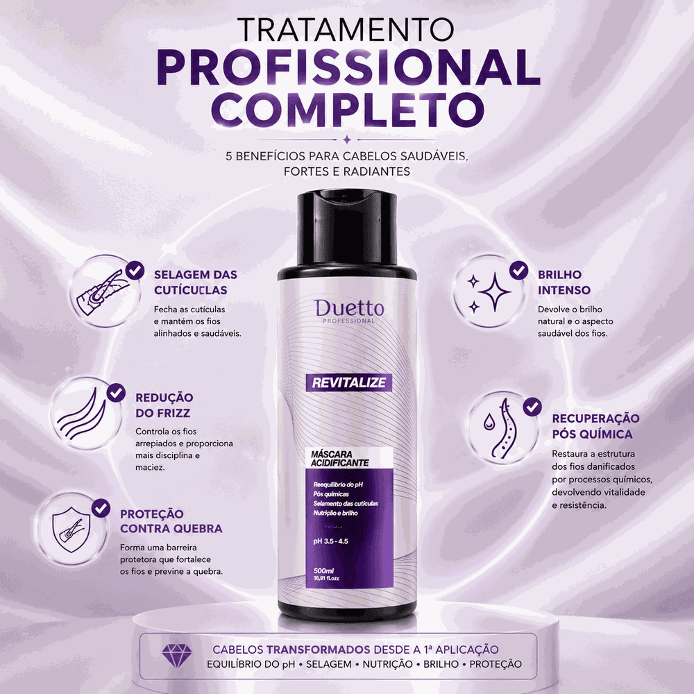 Máscara Acidificante Revitalize Duetto Professional 500ml