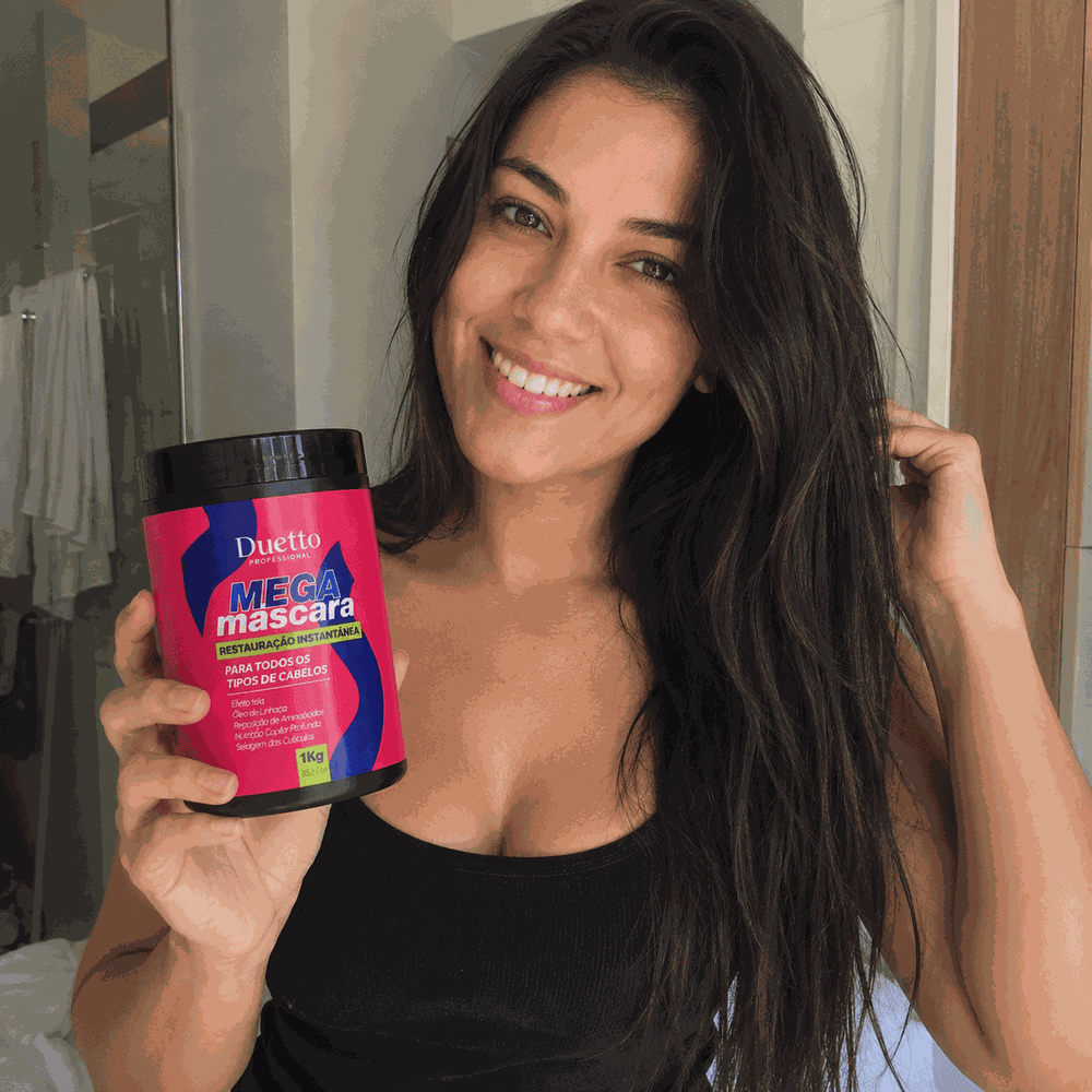Mascara de Hidratação Mega Máscara Instantânea Restauração Duetto Profissional 1kg