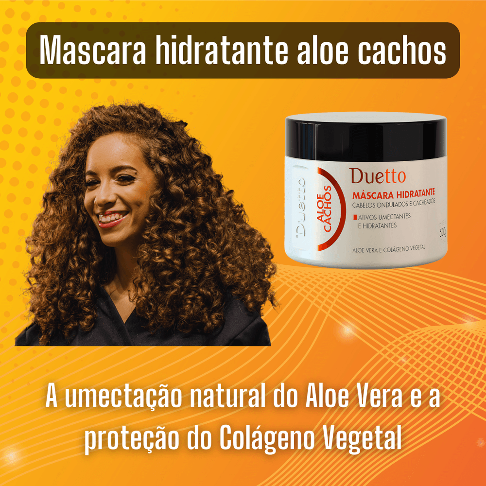 Máscara Hidratante Aloe Cachos Duetto 500g