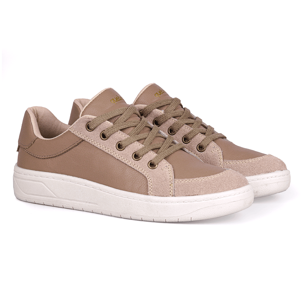 Tênis Casual Feminino Astrid Areia/Areia - Quebec