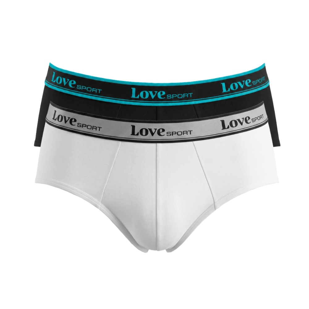 KIT CUECA BRIEF BRANCO/PRETO