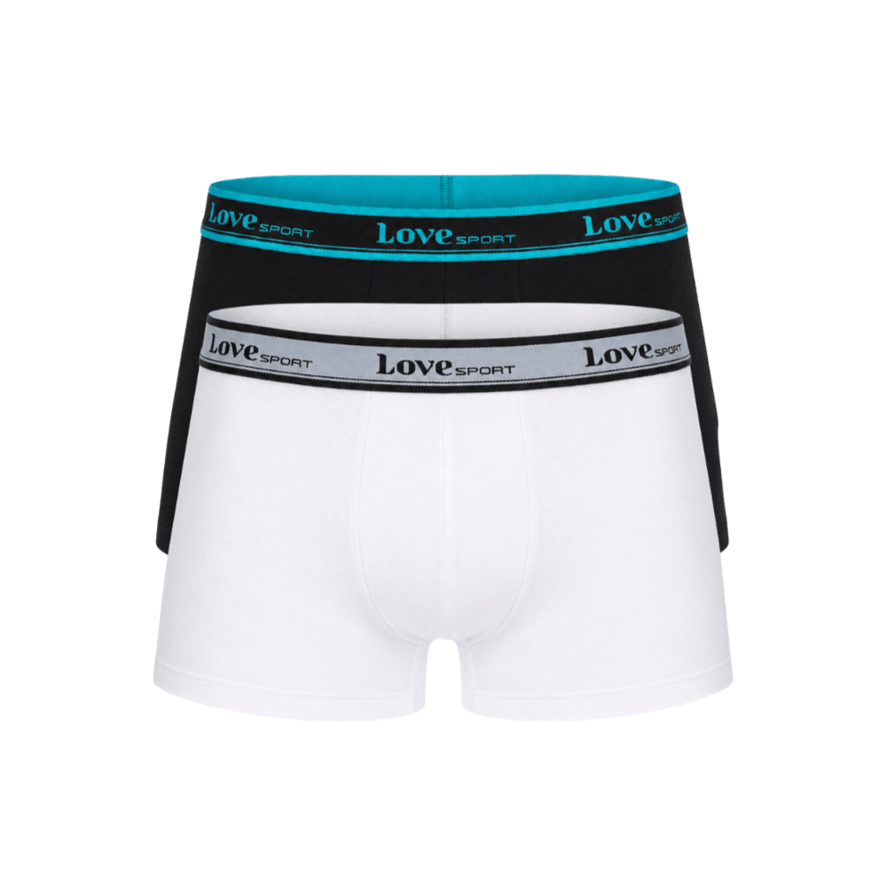 KIT CUECA BOXER BRANCO/PRETO