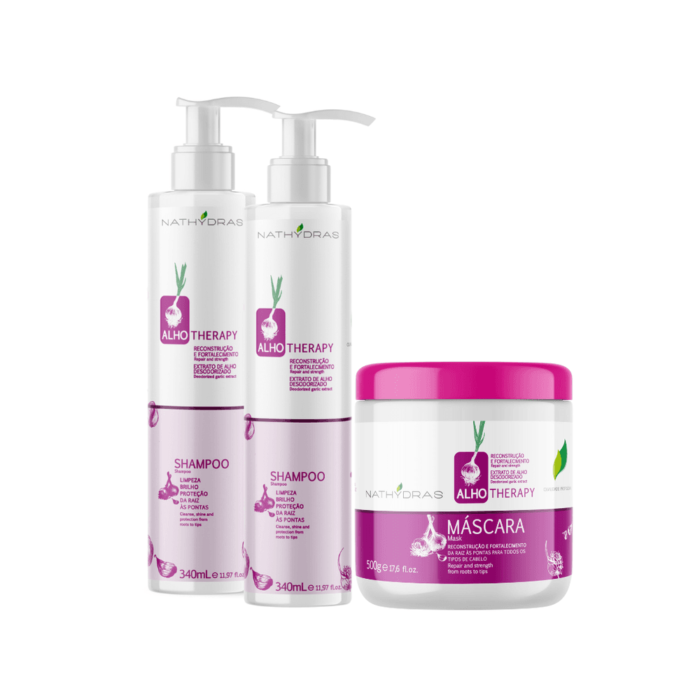 Kit Shampoo e Máscara Alho - MSA COSMÉTICOS