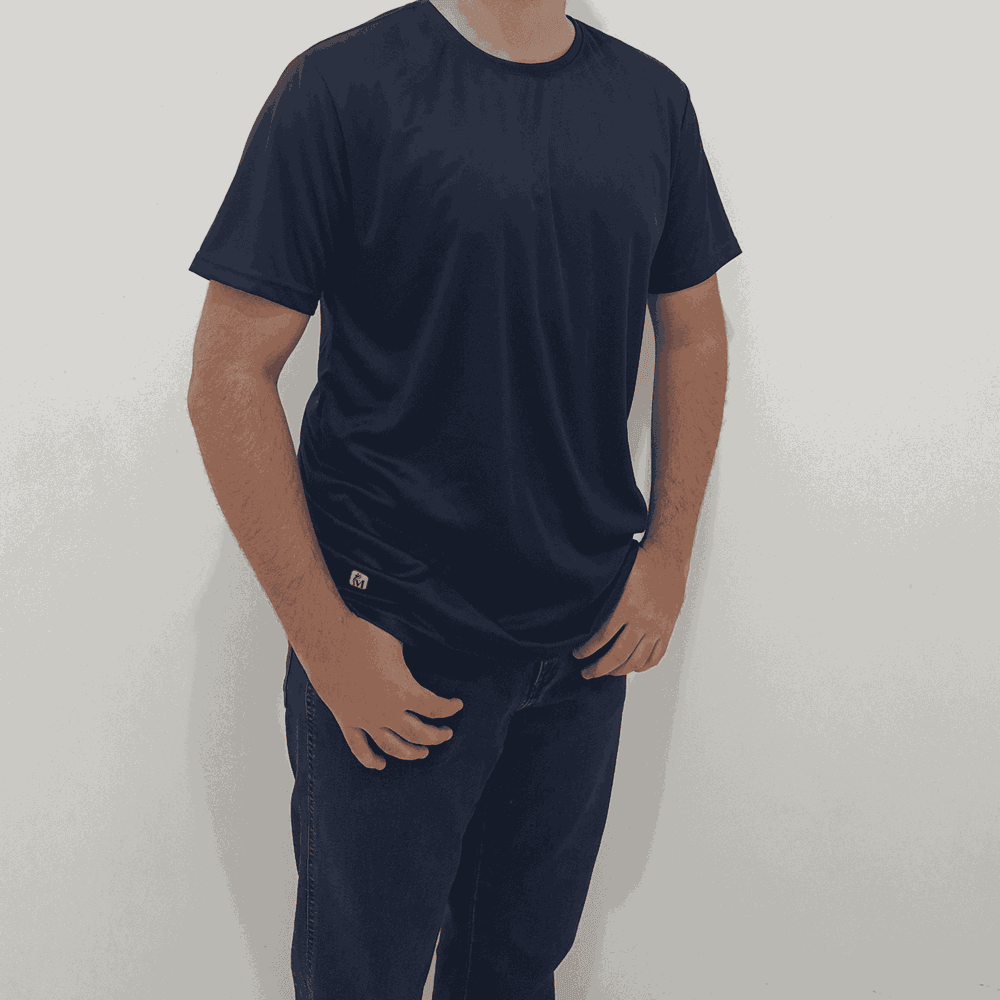 Camiseta Azul Marinho Lisa Unissex - DryFit - 1109... - MUNDO IMPAR