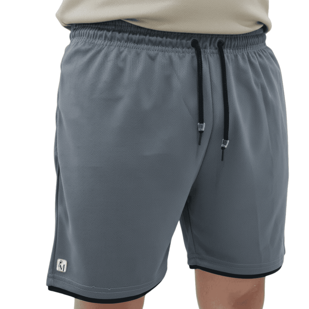 Short Cinza DryFit Performance 2-em-1 com Bolso de... - MUNDO IMPAR