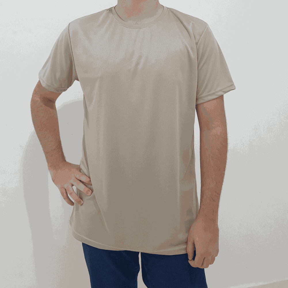 Camiseta Caqui Lisa Unissex - DryFit - 1103100002 - MUNDO IMPAR