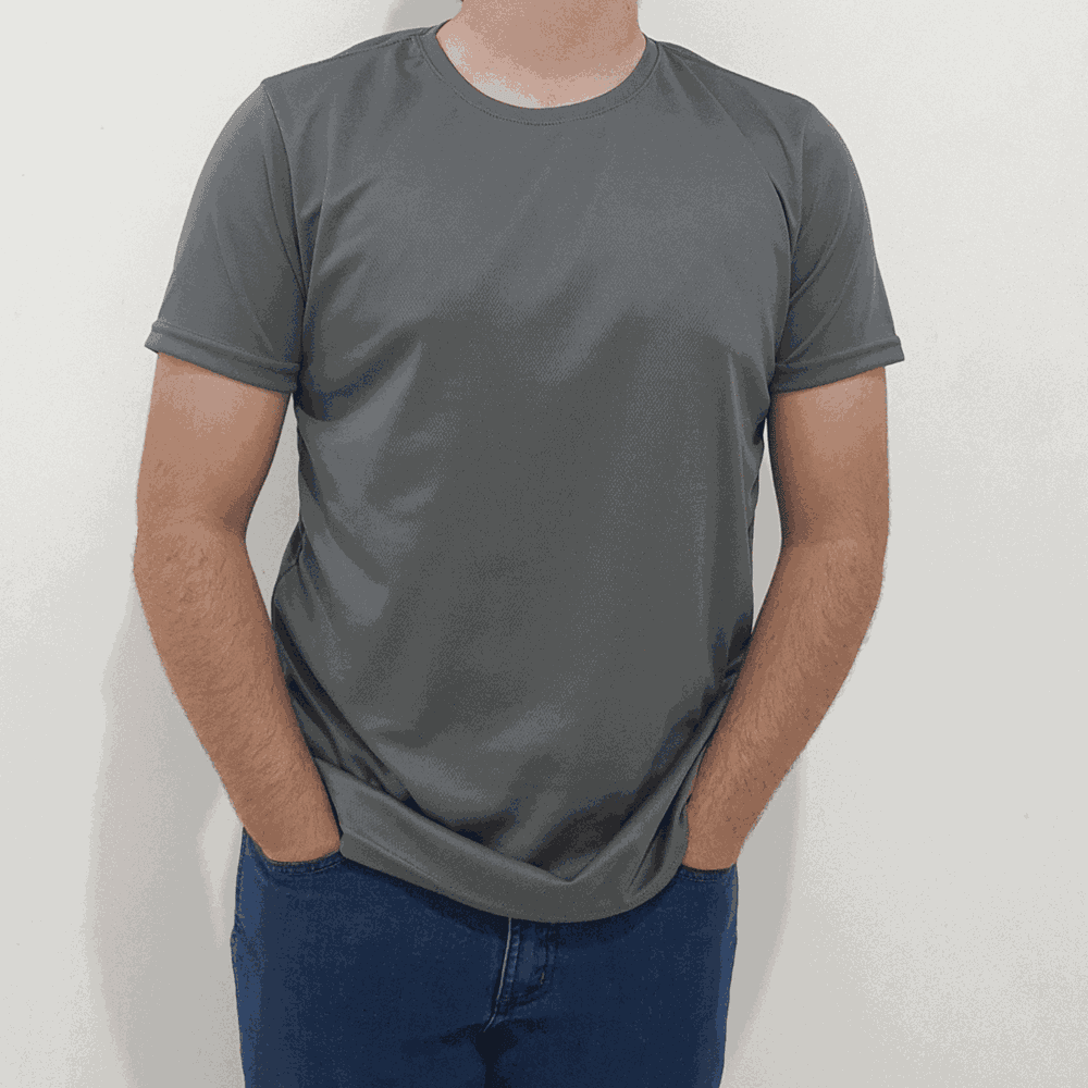 Camiseta Cinza Lisa Unissex - DryFit - 1104100002 - MUNDO IMPAR