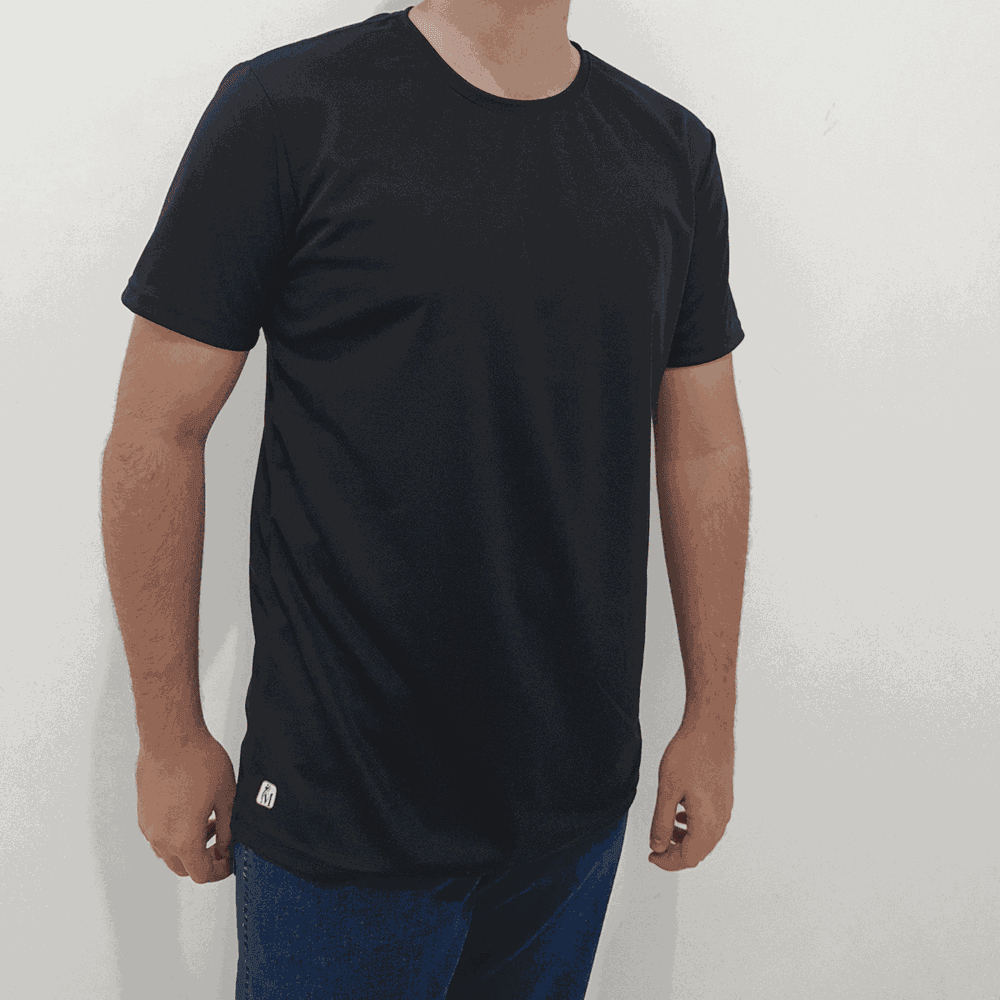 Camiseta Preta Lisa Unissex - DryFit - 1102100002 - MUNDO IMPAR