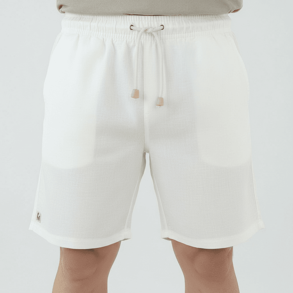 Bermuda Branca de Linho Estruturado - 0906100001 - MUNDO IMPAR