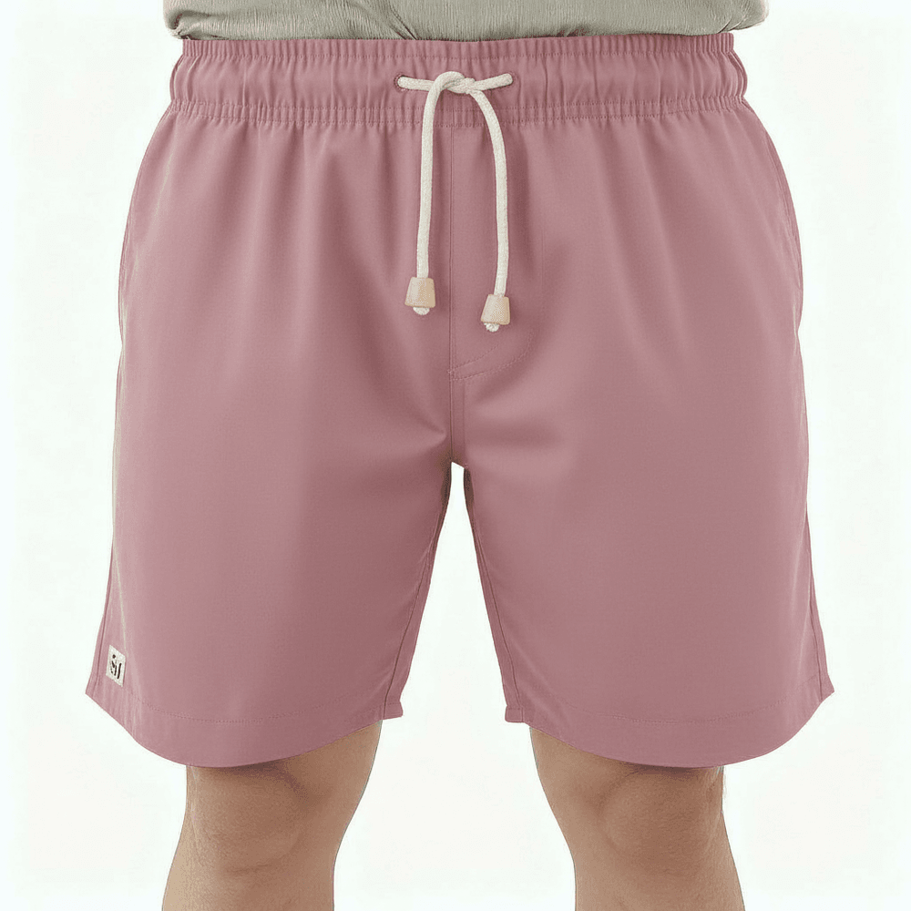 Bermuda Rosa Salmão de Linho Estruturado - 0907100... - MUNDO IMPAR