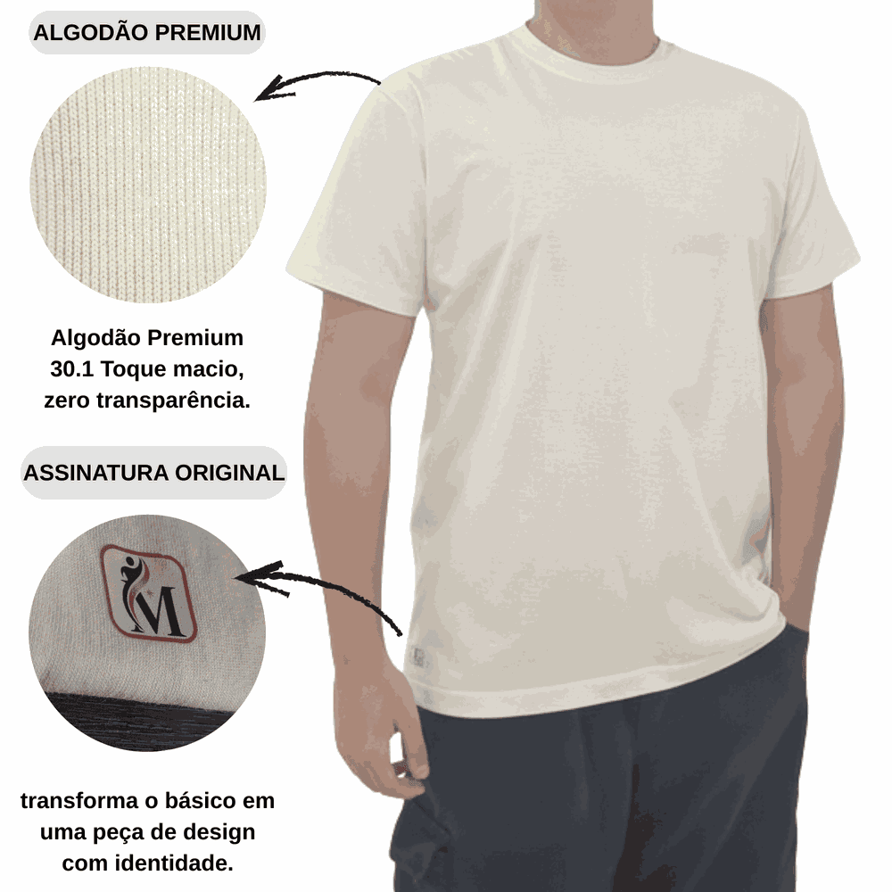 Camiseta Off-White Lisa Unissex - 100% Algodão - 1... - MUNDO IMPAR