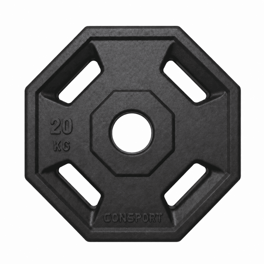 Anilha 20kg Consport Revestida em ABS Peso Academia Treino Musculação
