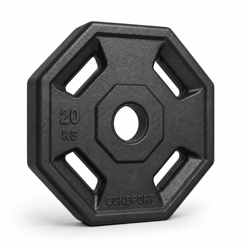 Anilha 20kg Consport Revestida em ABS Peso Academia Treino Musculação