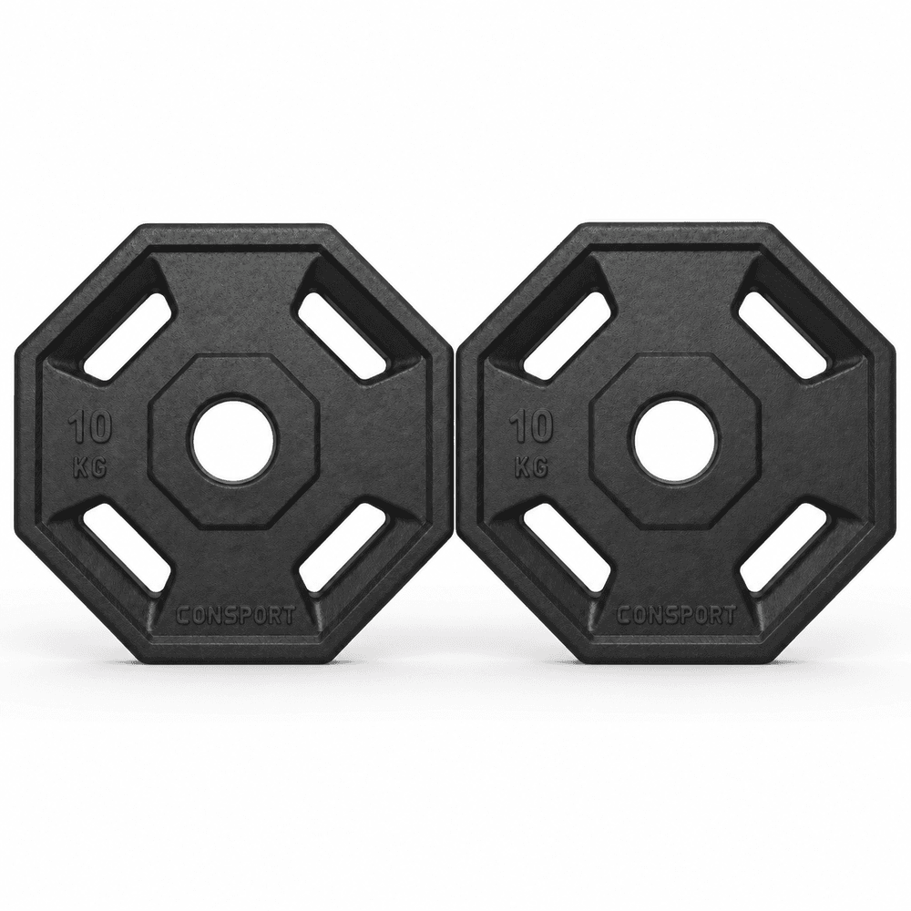 Par Anilhas 10kg Consport Revestida em ABS Peso Academia Treino Musculação