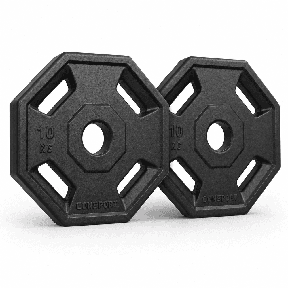 Par Anilhas 10kg Consport Revestida em ABS Peso Academia Treino Musculação