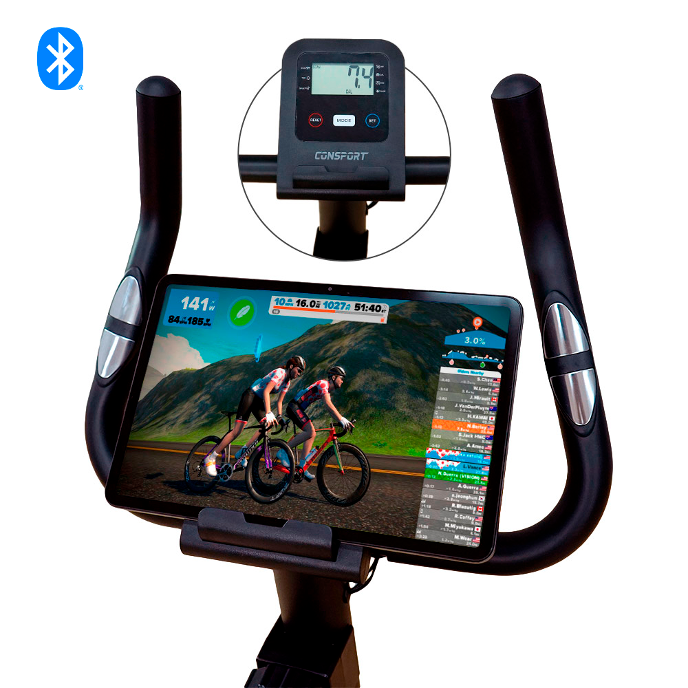 Bicicleta Vertical V-1000 Connect - Preta - Consport