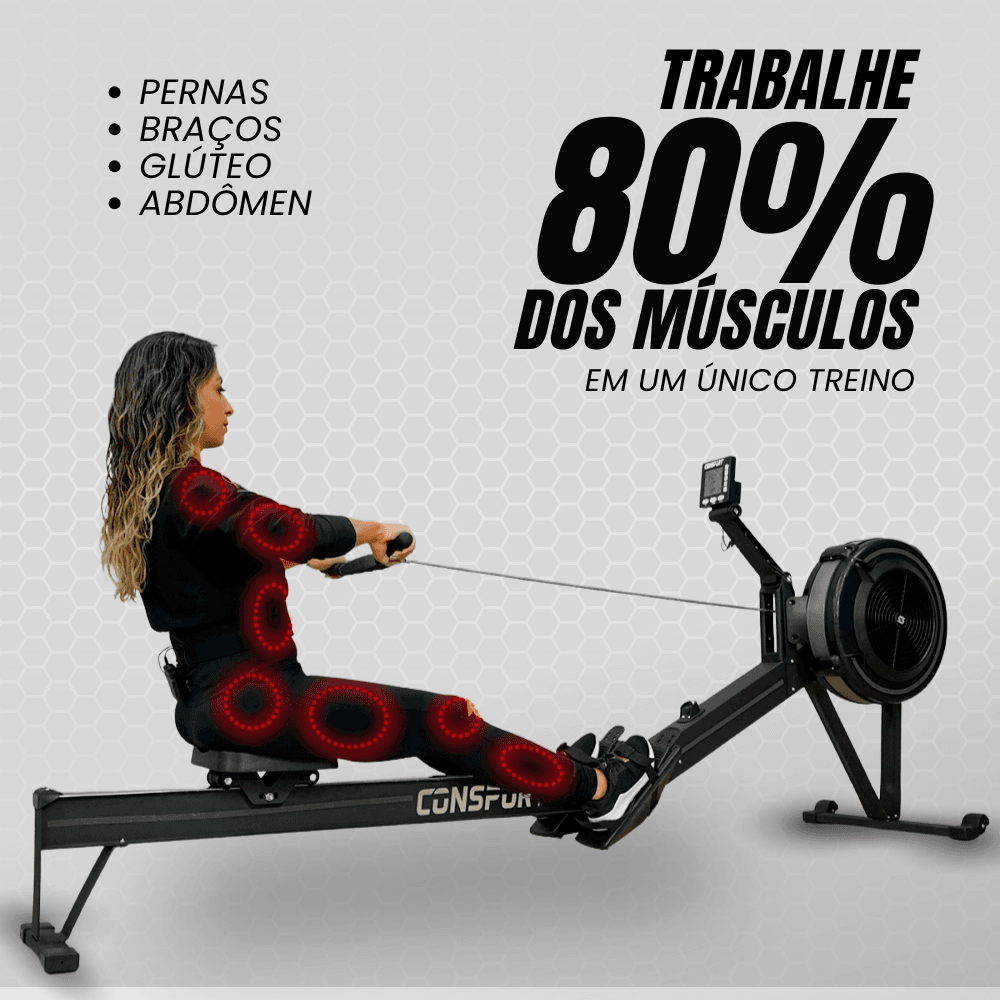 Air Remo para Treinos Intensos - Remo Ergométrico Profissional Consport