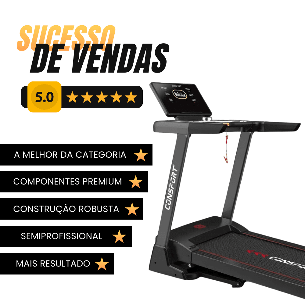 Esteira Ct-250 Semiprofissonal Connect Bluetooth Inclinação Automática Consport