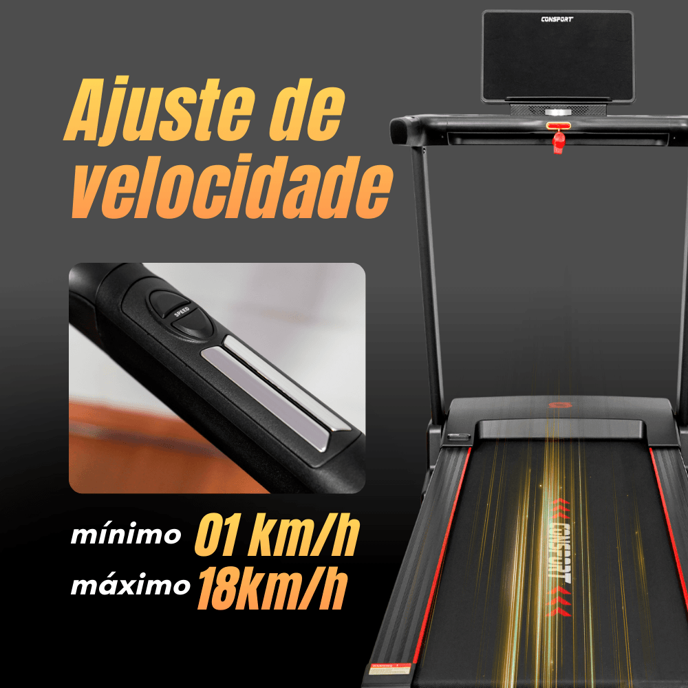 Esteira Ct-250 Semiprofissonal Connect Bluetooth Inclinação Automática Consport