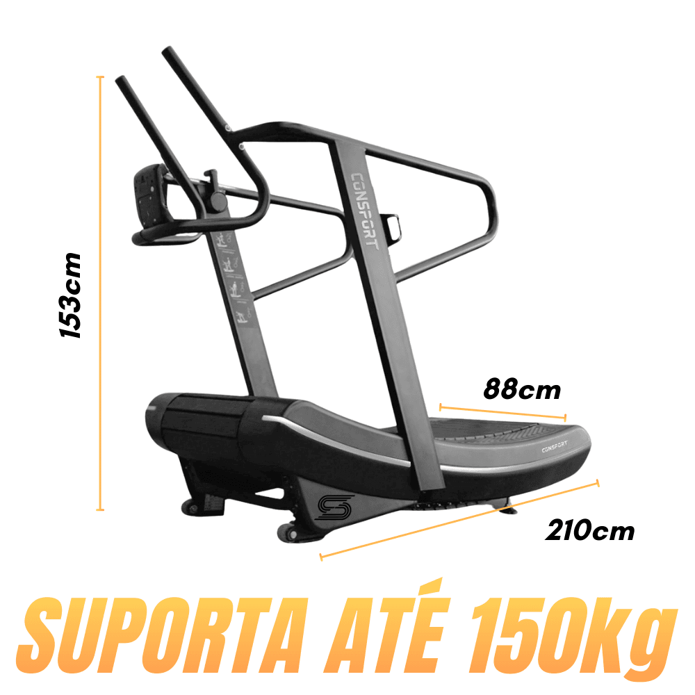 Esteira Curva para Academia Profissional Consport – Treino Intenso