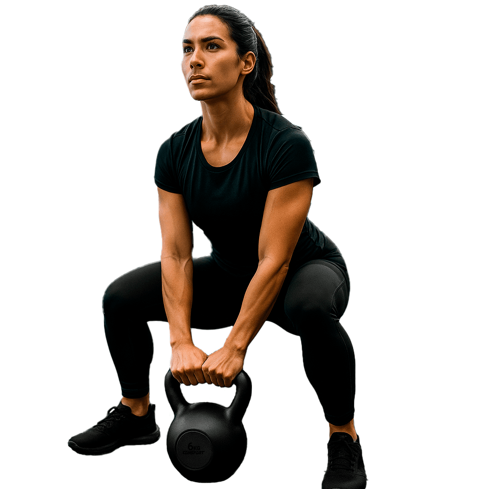 Kettlebell 6kg Revestido em ABS Alça Ergonômica | Consport