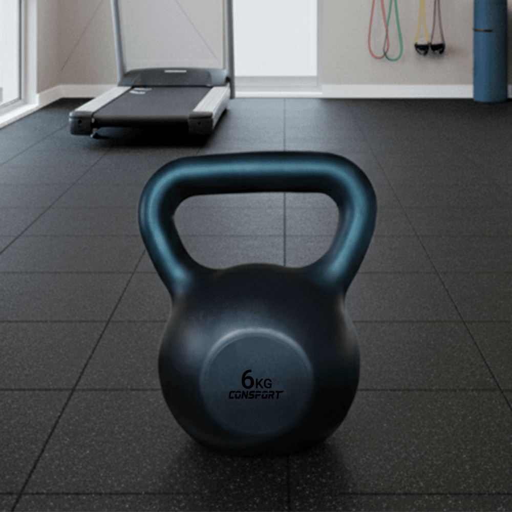 Kettlebell 6kg Revestido em ABS Alça Ergonômica | Consport