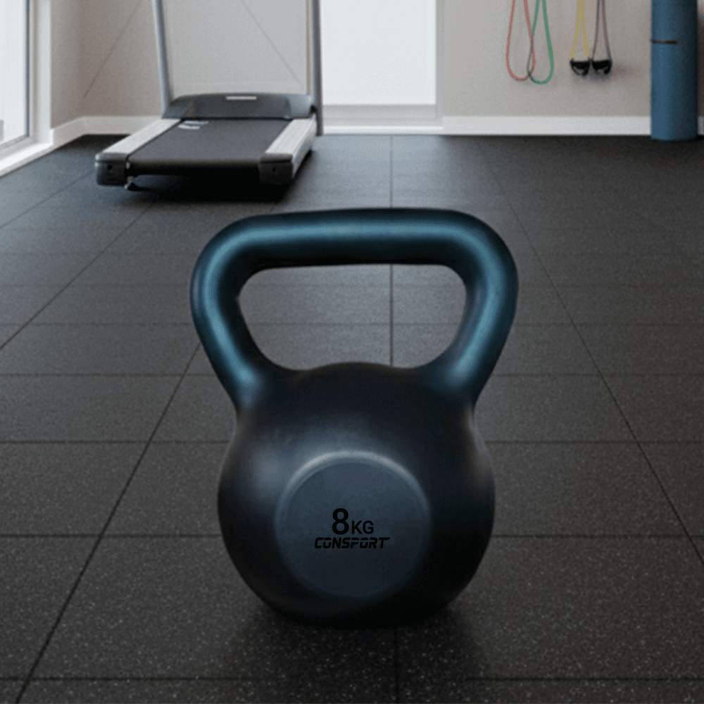 Kettlebell 8kg Revestido em ABS Alça Ergonômica | Consport