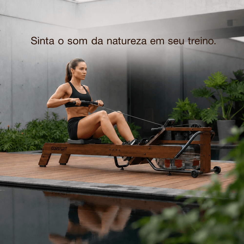 Máquina Simulador De Remo À Base De Água Consport Madeira