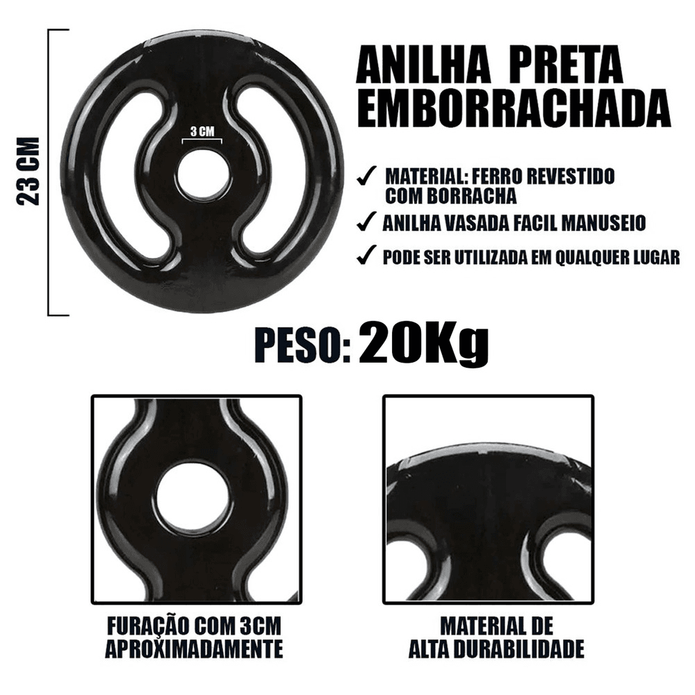 Anilha Emborrachada - 20kg